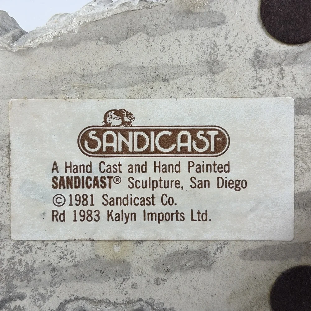 Vintage 1981 Sandicast Schnauzer Dog Figurine Sculpture Signed Sandra Brue